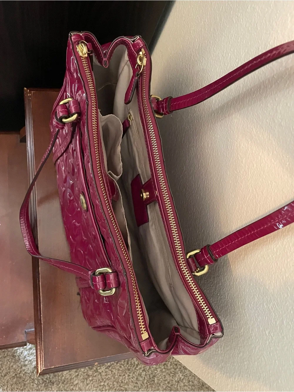 Coach Peyton Op Art embossed patent leather bag in the 